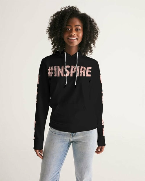 Womens Hoodie - Pullover Hooded Sweatshirt - Pink Graphic / Inspire