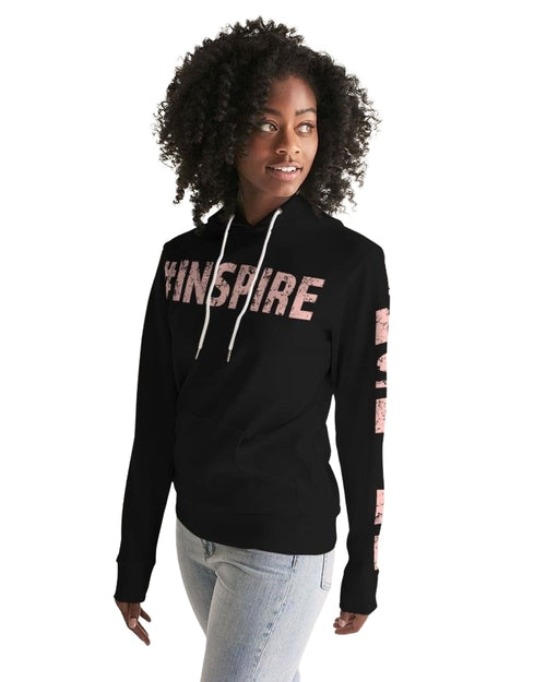 Womens Hoodie - Pullover Hooded Sweatshirt - Pink Graphic / Inspire
