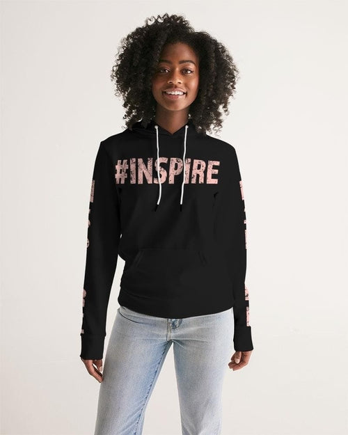 Womens Hoodie - Pullover Hooded Sweatshirt - Pink Graphic / Inspire